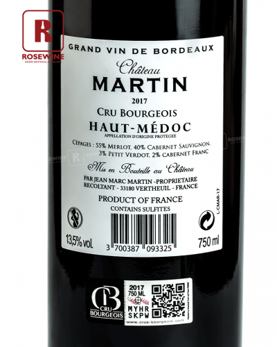 CHATEAU MARTIN HAUT MEDOC 13.5% - 2017