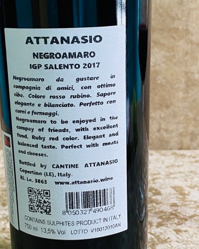 ATTANASIO NEGROAMARO 13.5% - 2017