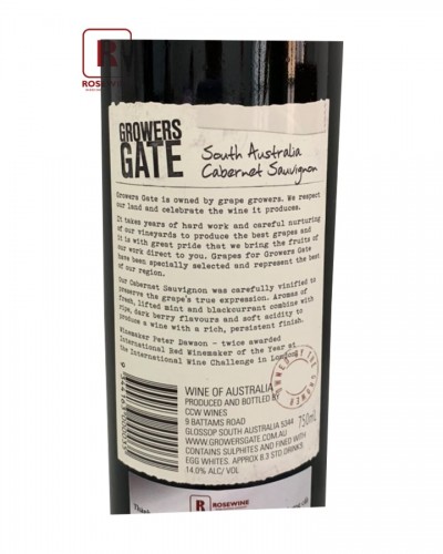 GROWERS GATE CABERNET SAUVIGNON 14%